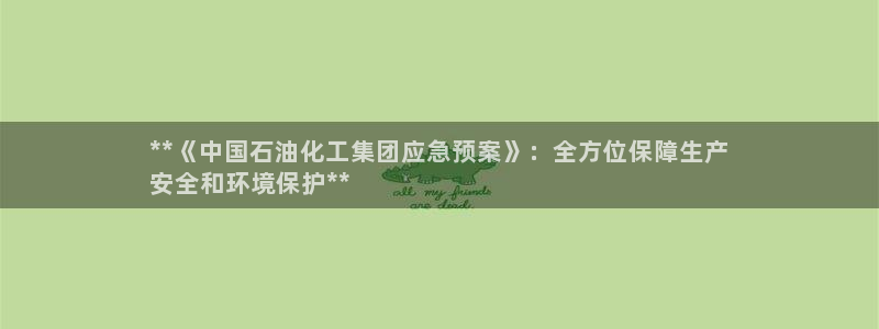 球盟会优惠领取网站：**《中国石油化工集团应急预案》：全方位